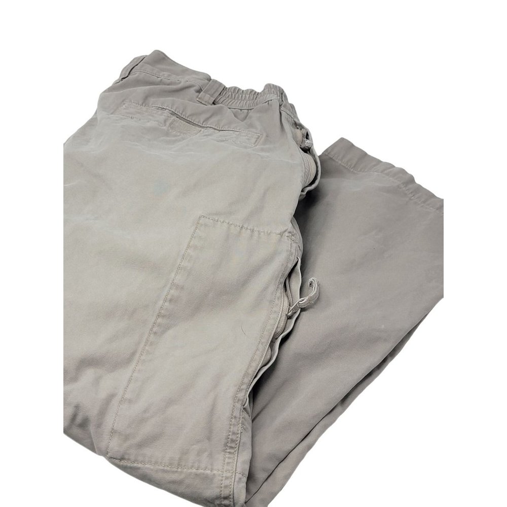 5.11 Tactile Cargo Pants Size 38X30 Elastic Waist Pockets Zip Button Closure Tan